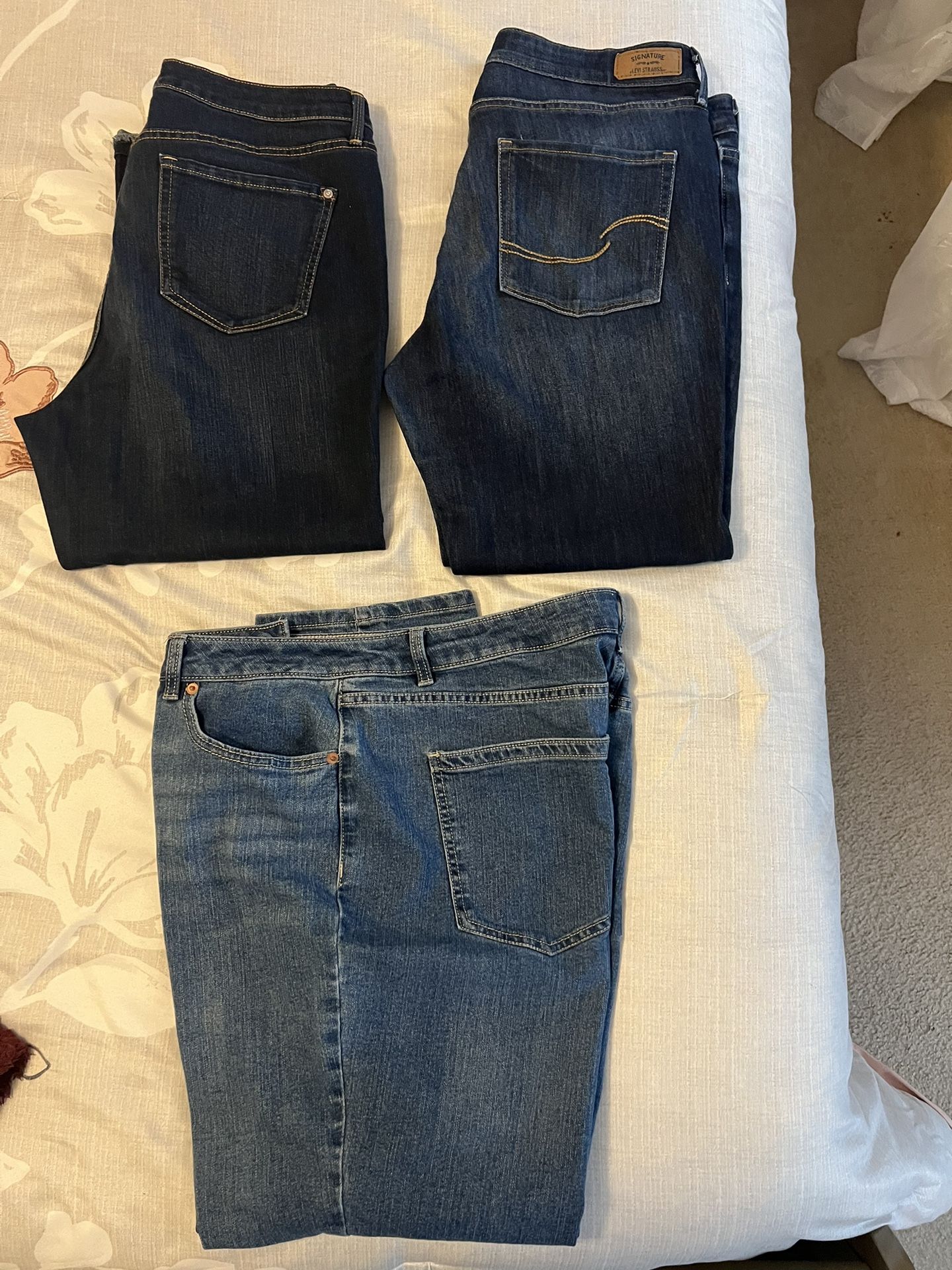 Ladies Capri Jeans Size 14 , $10 each pair