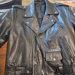 Super Heavy German Motorcycle Leather Jacket
