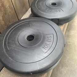 (2) Rubber Regular 10Lbs Each Weights. Reduced Again $ 10 Each. Both $15 