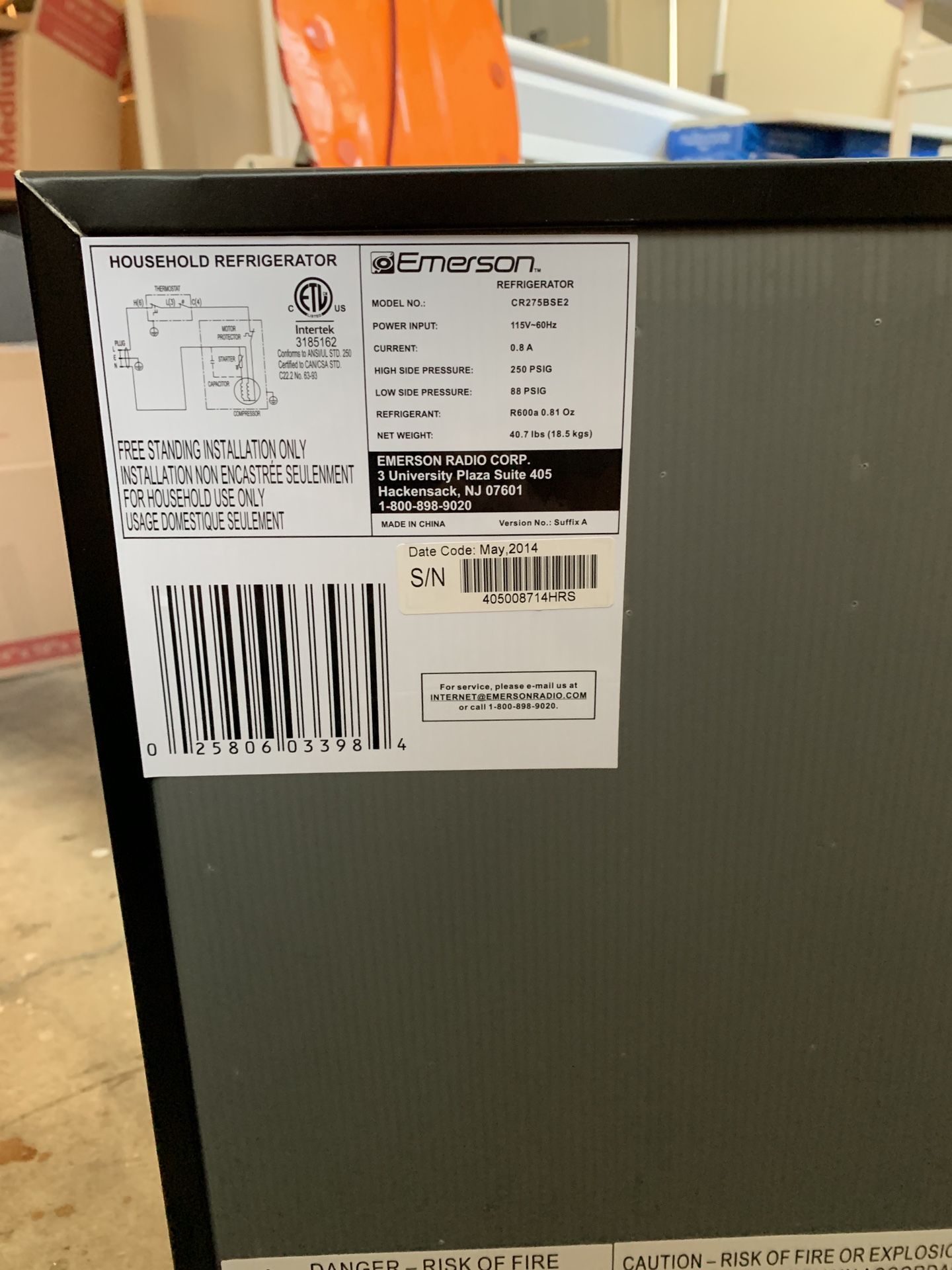 Emerson Mini Fridge 2 8 Cubic Foot Stainless Steel For Sale In Tigard Or Offerup
