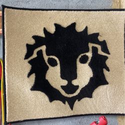 Lion carved custom rug