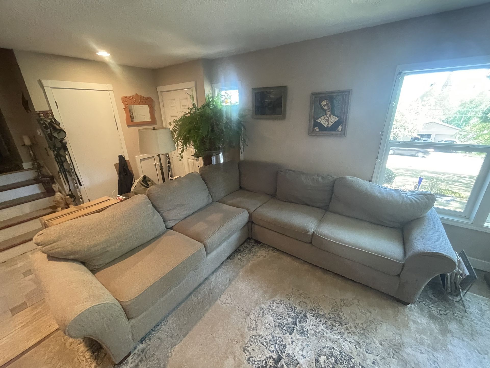 Sectional Couch, Beige