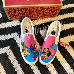 Custom Painted Vans Lilo & Stitch