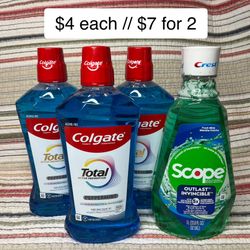 Colgate & Crest Scope Mouthwash 