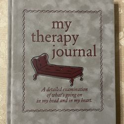 New “My Therapy Journal” Hardcover detailed examination of what's going on in my head and my heart