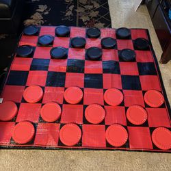 Jumbo Checker Board Game Set