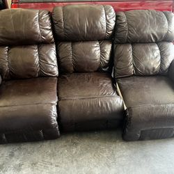 Brown Faux Leather LazyBoy