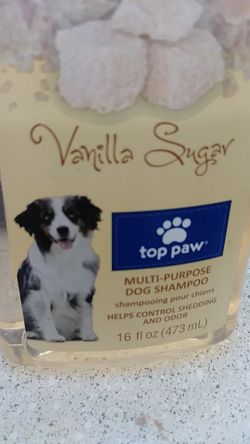 Vanilla sugar top paw pet shampoo