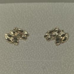 Solid Gold 10k Nugget Earrings