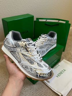 Bottega Veneta Silver/Metallic Sneakers