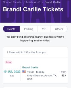 Brandi Carlile Tickets- Tonight!