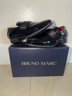 Bruno Marc Boys Tuxedo Dress Shoes Size 1 Little Kid NEW