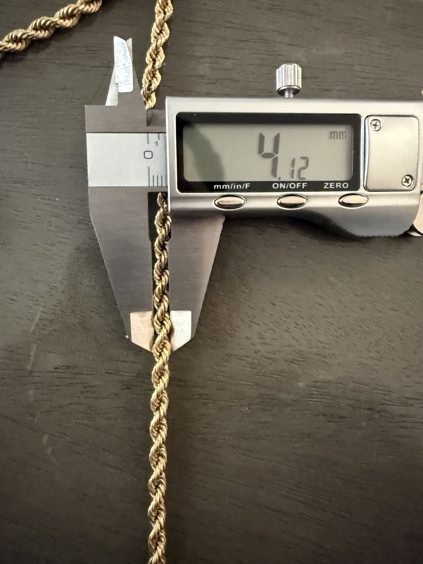 14K Rope Chain | Hollow | 10.8 Grams | 4mm