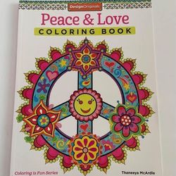 Peace & Love Coloring Book For All Ages Unused Coloring Is Fun Series