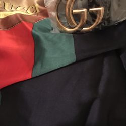 Gucci scarf and belt 100 Percent Silk