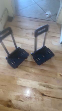 2 luggage dollies hand trucks 50lb capacity