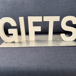 Gifts Sign - White