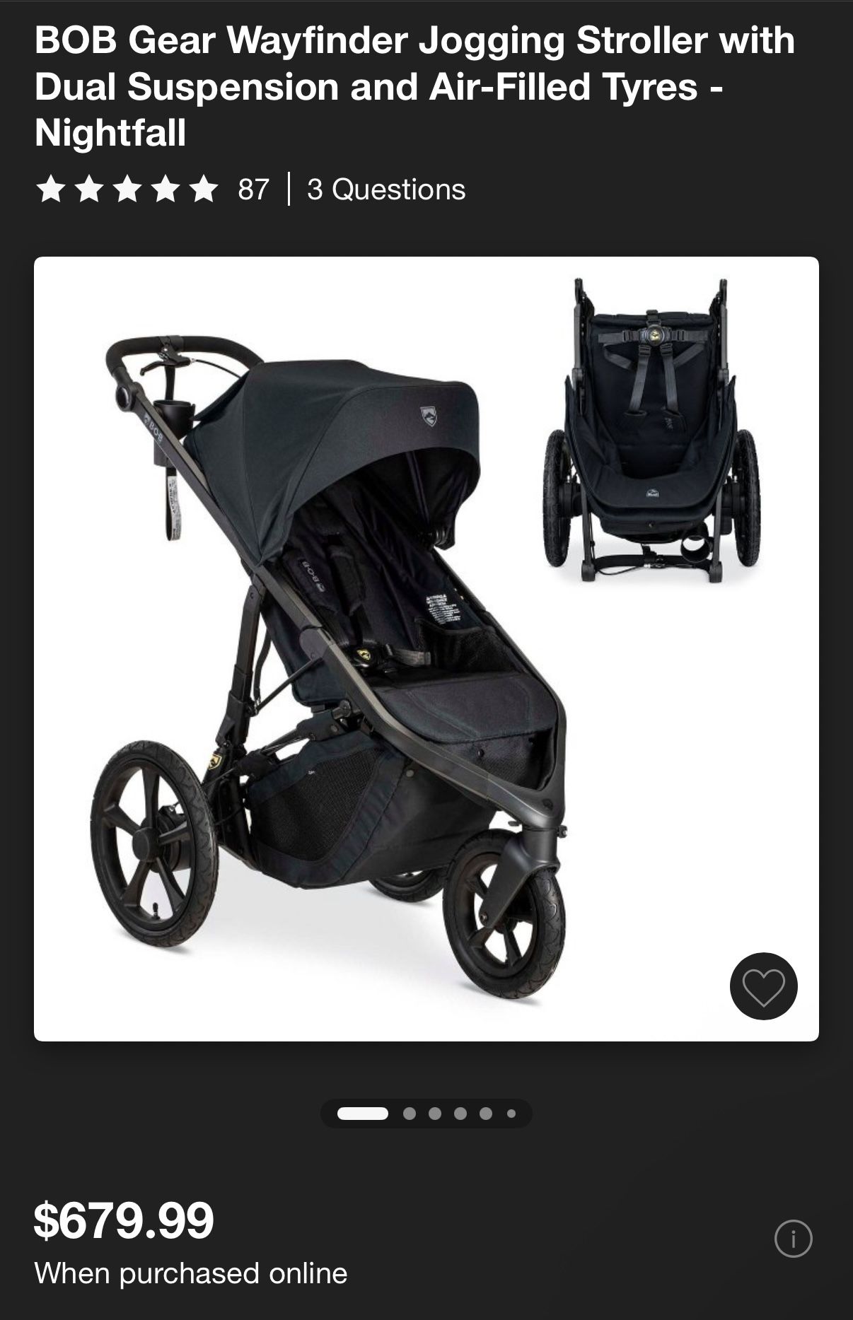 Bob Gear Wayfinder Jogging Stroller