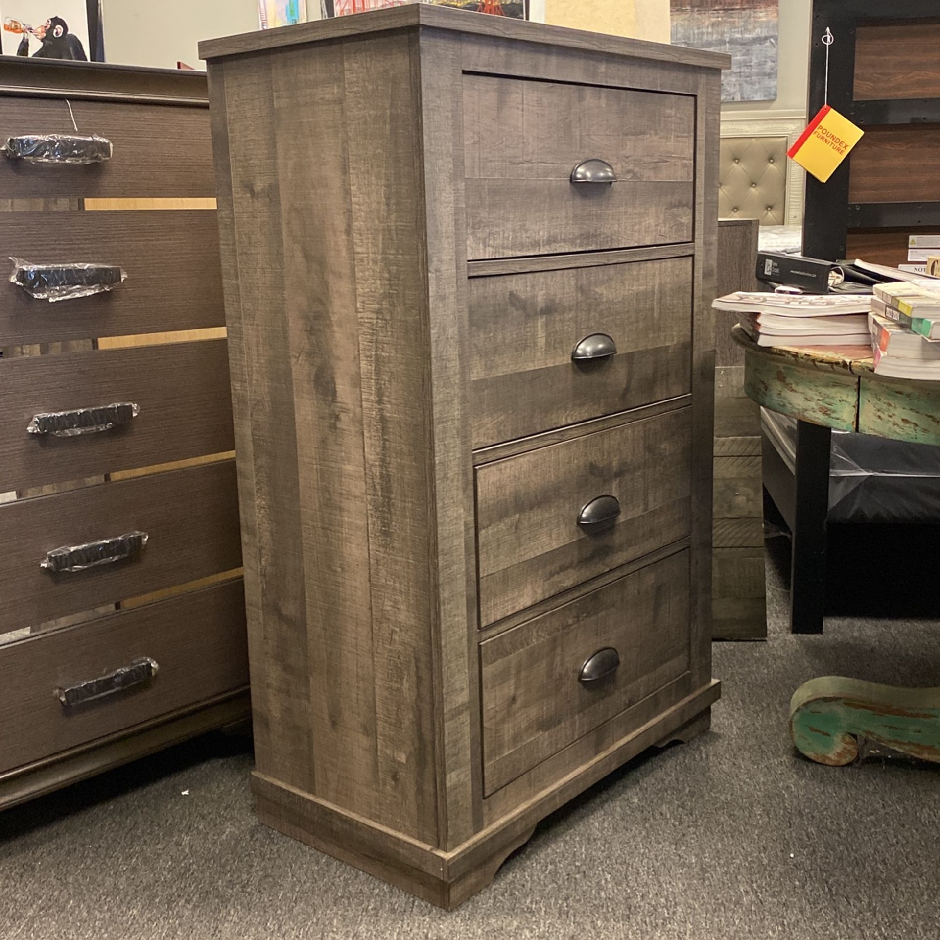 Clearance 4 Drawer Tall Chest Brand New 2 Left. Was $699 Now $300