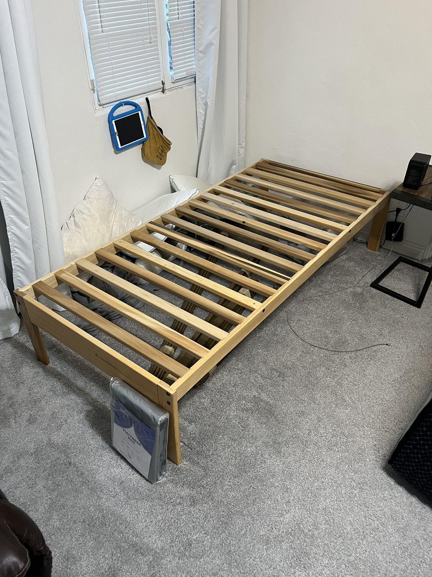 Twin XL All Wood Extra High bed frame $OBO