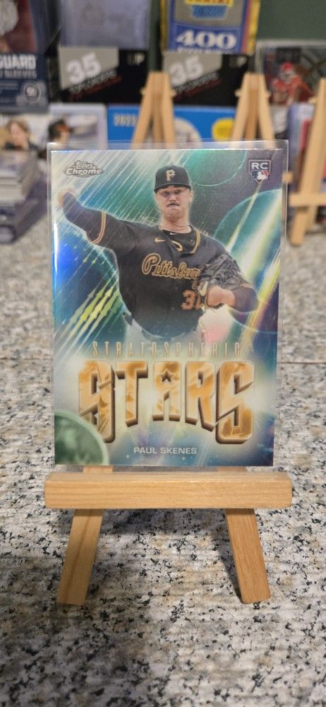2024 Topps Chrome Update Paul Skenes Stratospheric Stars # RC Rookie Pirates SP
