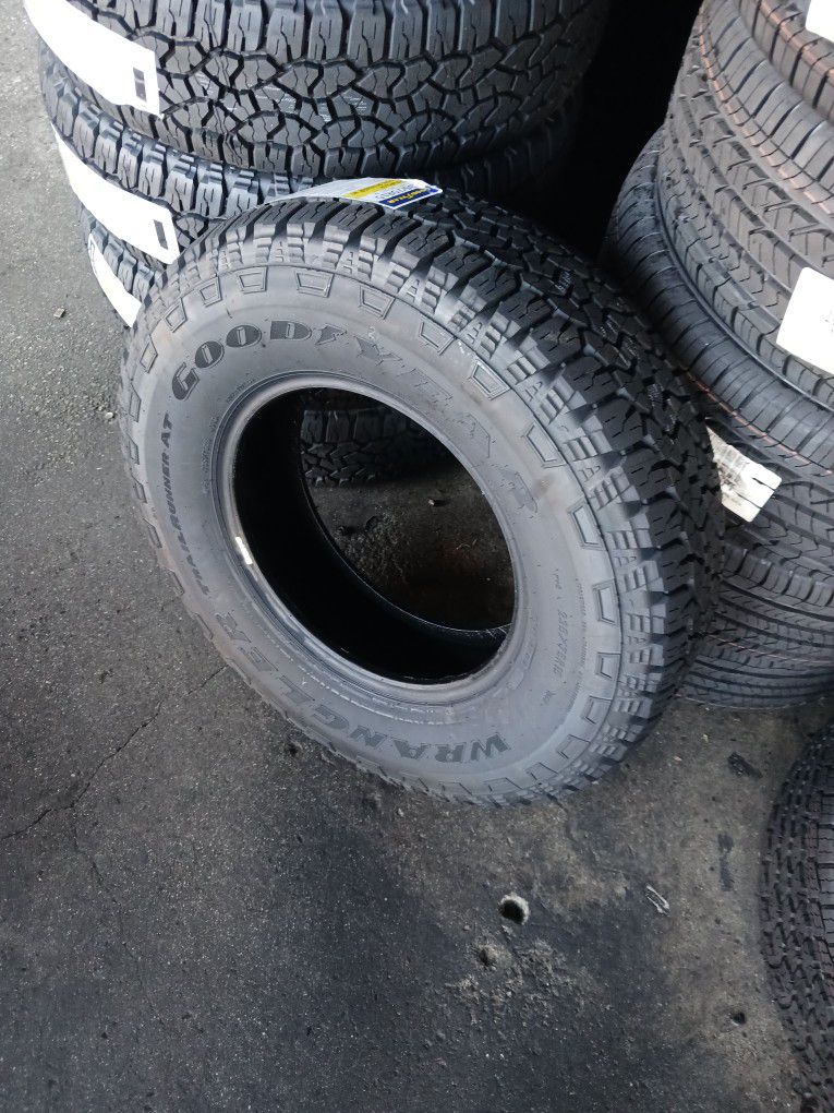 SALE..SALE..SALE... NEW NEW ...GOODYEAR WRANGLER tire Size 235-75-15 Price  Includes Installation For FREE and Rotation For Life Of Tires for Sale in  Lakewood, CA - OfferUp