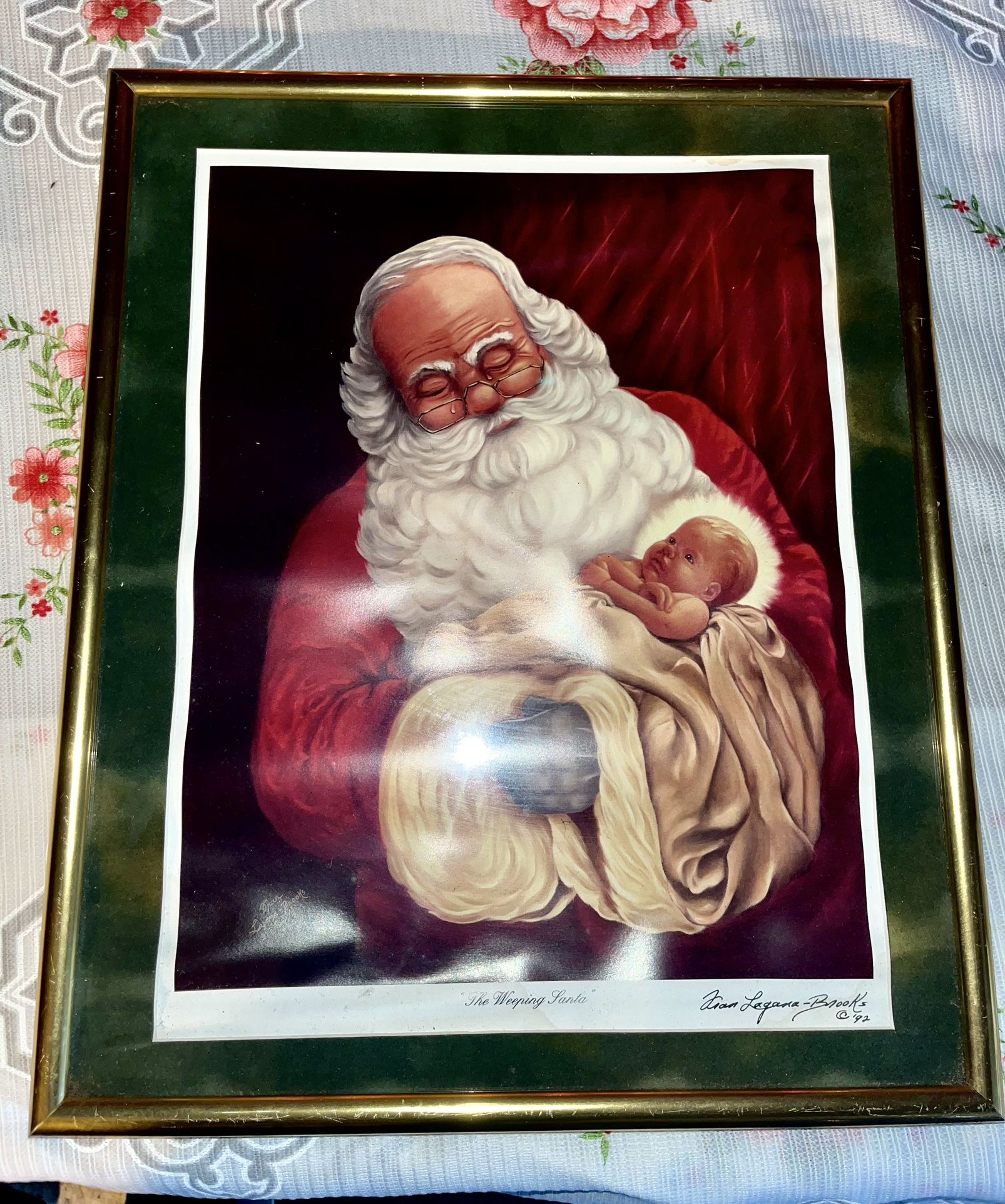 Santa Holding Baby Jesus Wall Art