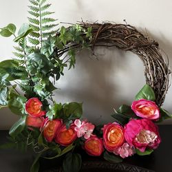 NEW- Artificial Handcrafted Door Wreath 