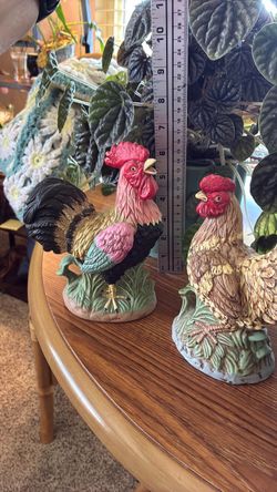 Rooster & Hen Figurines