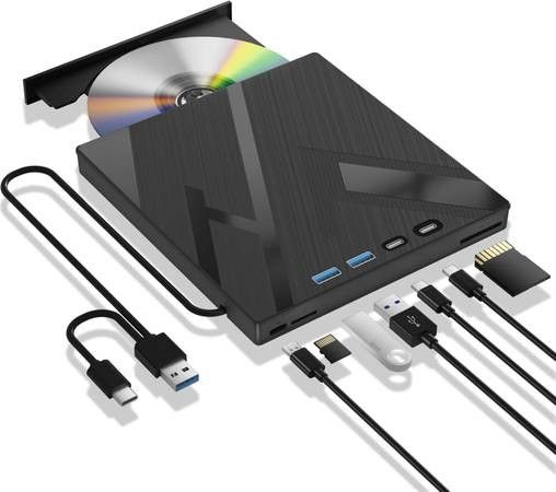 Brand New 7in1 External Blu Ray Bluray Drive Reader Burner and USB Hub