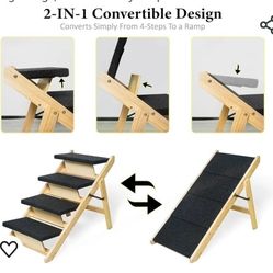 Pet Wooden Foldable 2 In 1 Steps