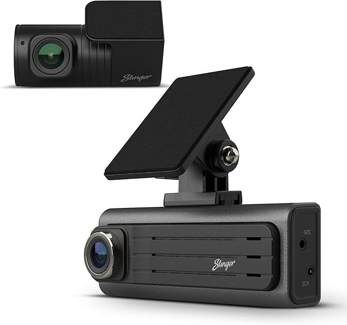 Stinger OPSIS Universal Full HD (1080p) Front & Rear Dash Camera, ADAS, Mute Notifications, Smart App, 32gb MicroSD Included Car Truck SUV