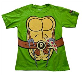 teenage mutant ninja turtles raphael cosplay shirt nickelodeon viacom Boy sz 8