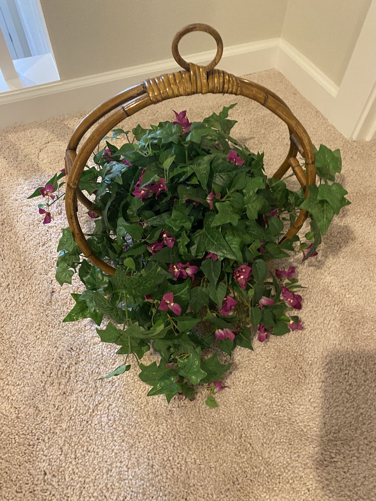Artificial Flower Hanging Basket .