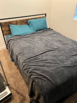 Queen bed frame + mattress