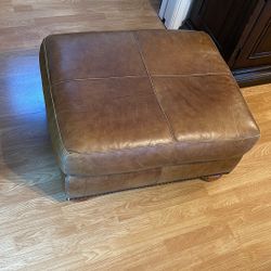 Leather Ottoman 
