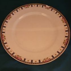 CLEVELAND CHINA USA S.H.B. Co. Bridal Pattern Rose with 18K Gold Trim Serving Plate