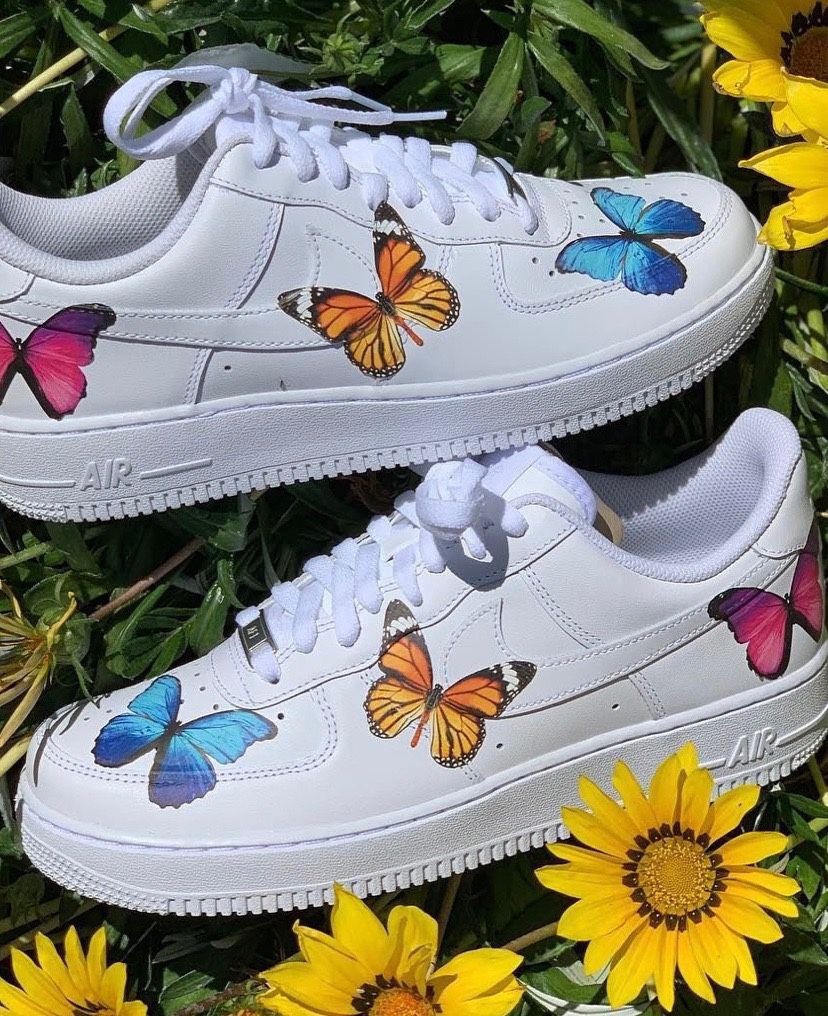 Air Force 1s Butterfly | Custom Shoes | Vans