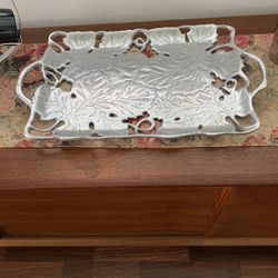 Wine Served , Vintage Tray With Porcelain Drinks Holder And Wine Cool And Cristal Drink Bottle 