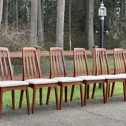 Mid Century Modern Benny Linden Solid Teak Dining Chairs-6