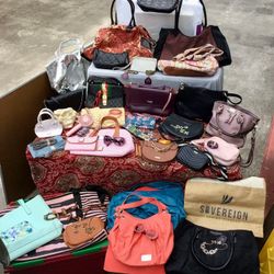 (30) NEW DOONEY & BURKE pink purse matching wallet & lightly used MK Michael Kors Juicy Couture ALDO NINE WEST makeup Bag Clutches Backpack Crossover 