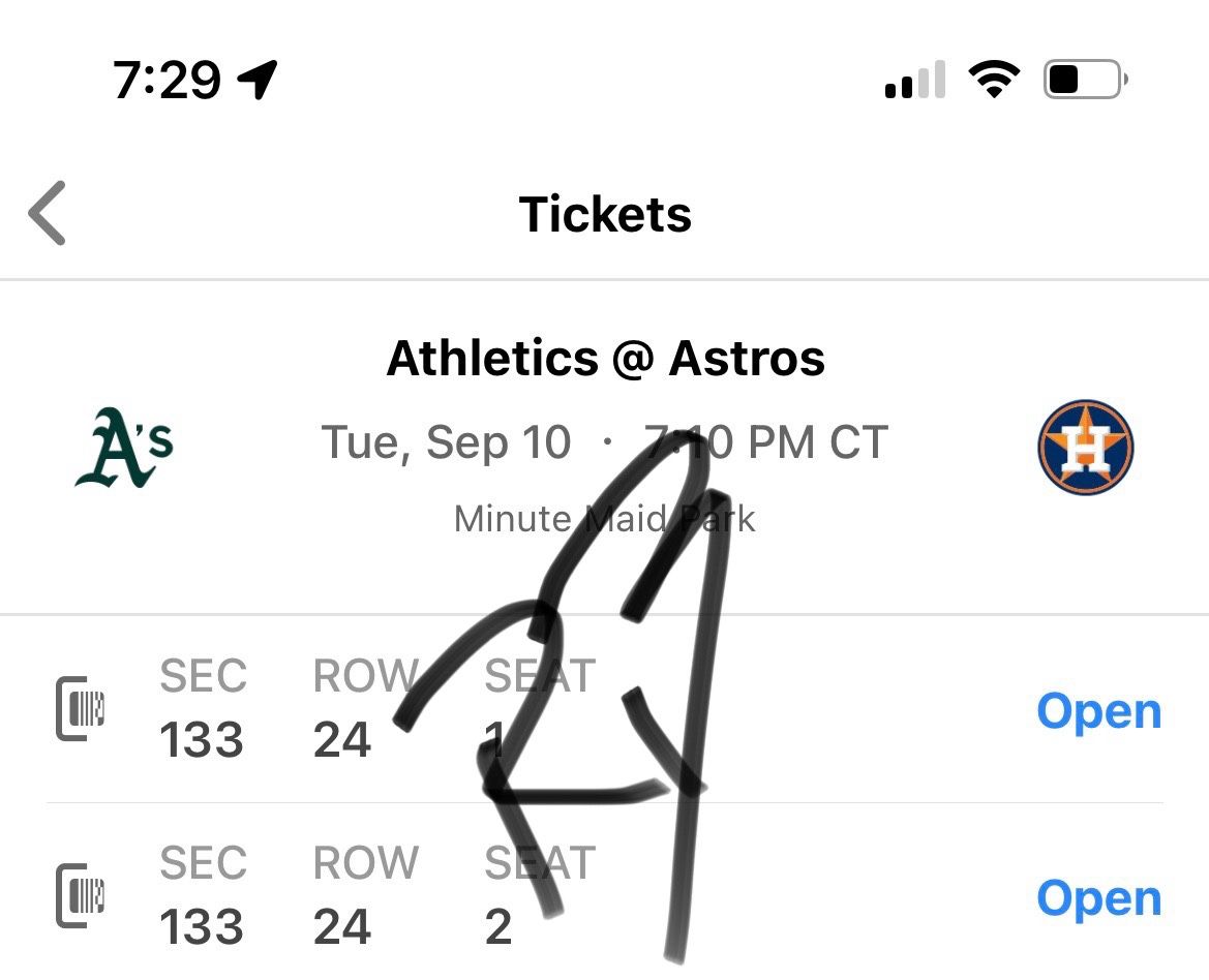 Astros Tickets For Tonight 9/10 Hello Kitty Night
