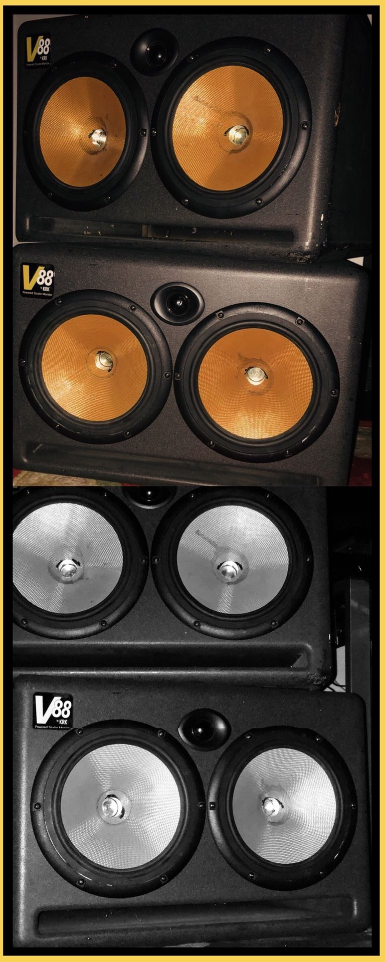 ⭐️✨READ AD FOR DETAILS✨⭐️ KRK V88 Studio Monitors (pair) -- KRK ROKIT -- (original price = $2700) -- pro audio ACTIVE speakers
