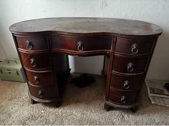 Vintage hardwood desk