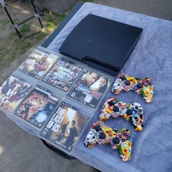 2 Brand New Controller, 6 Great Games out 30 Disc Games. Jailbreak Hackable Playstation 3 Slim PS3 500gb, combo $250! Free Delivered In Person