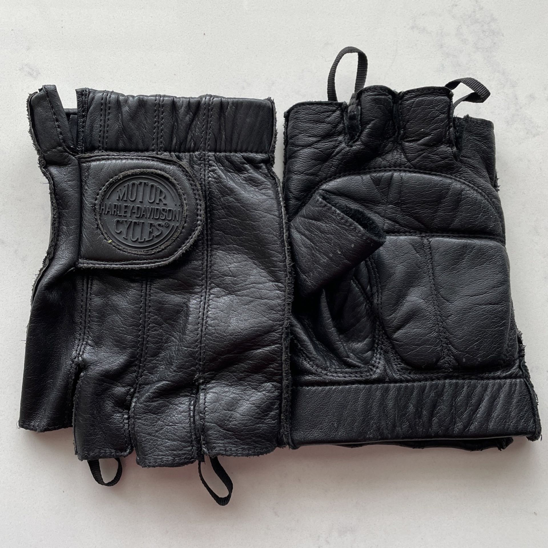 Genuine Harley Davidson Fingerless Leather Gloves (size XL)