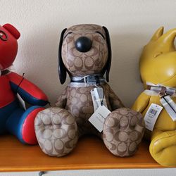 COACH 5405 Coach X Signature Peanuts Snoopy Collectable Coated Canvas Khaki NWT