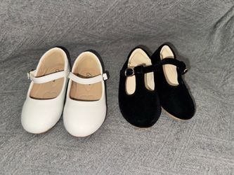 Two pairs of toddler Mary Jane shoes, both size 7C.