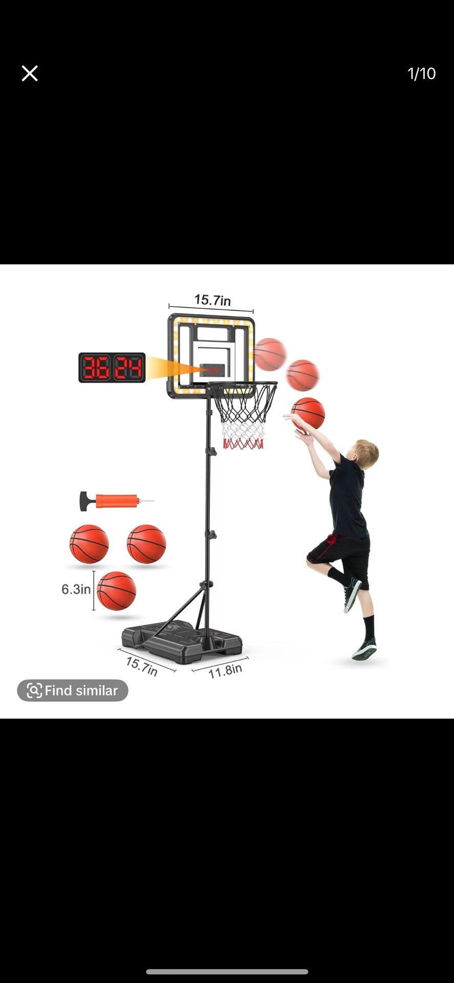 Basketball Hoop With Timer 