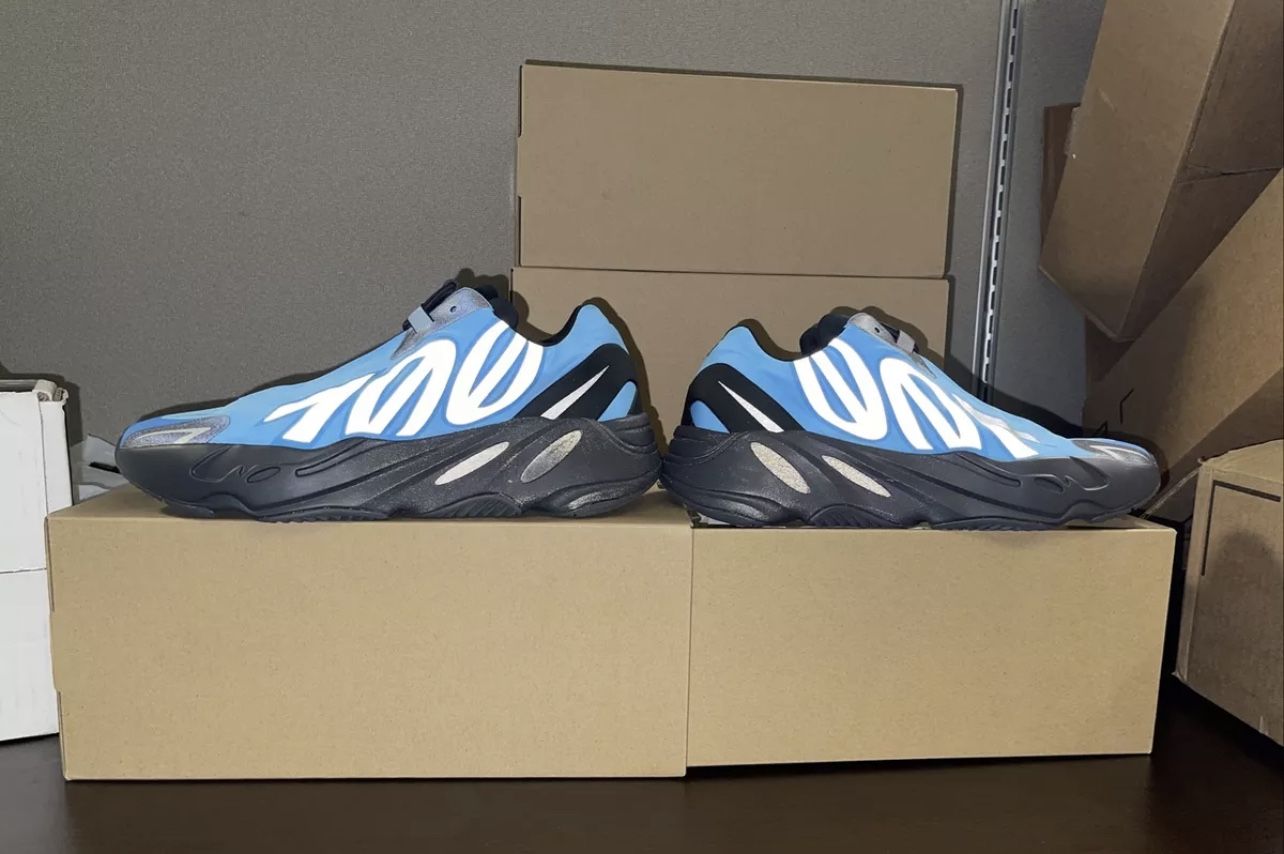Size 10 adidas Yeezy Boost 700 MNVN Bright Cyan 2021